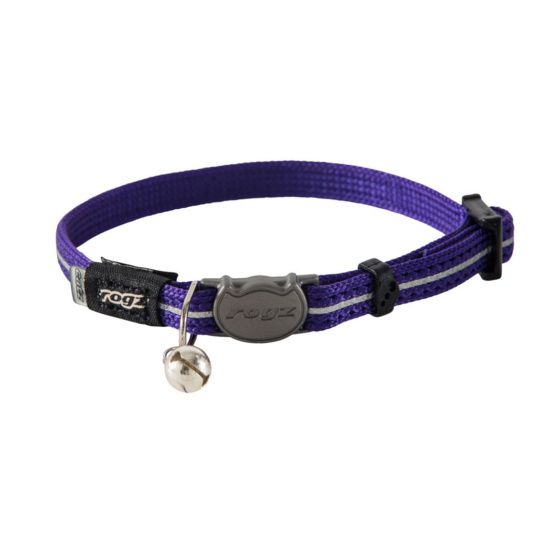 Rogz Alley Cat Reflective Cat Collar Small - PURPLE Small