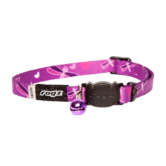 Rogz Kiddycat Purple Dragonfly Cat Collar - X-Small