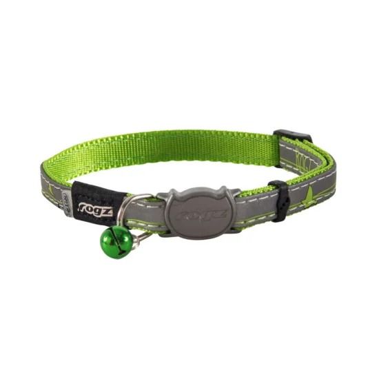 Rogz Nightcat Lime Swallows Cat Collar - Small