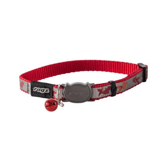 Rogz Reflectocat Red Fish Cat Collar - Small