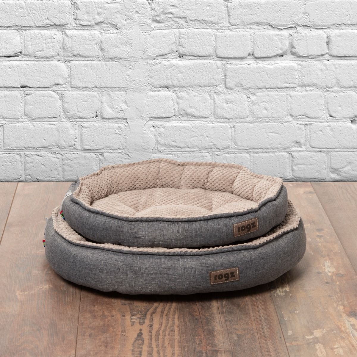 Rogz Athen Oval Cat Bed - Beige Medium