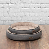 Thumbnail for Rogz Athen Oval Cat Bed - GREY Medium