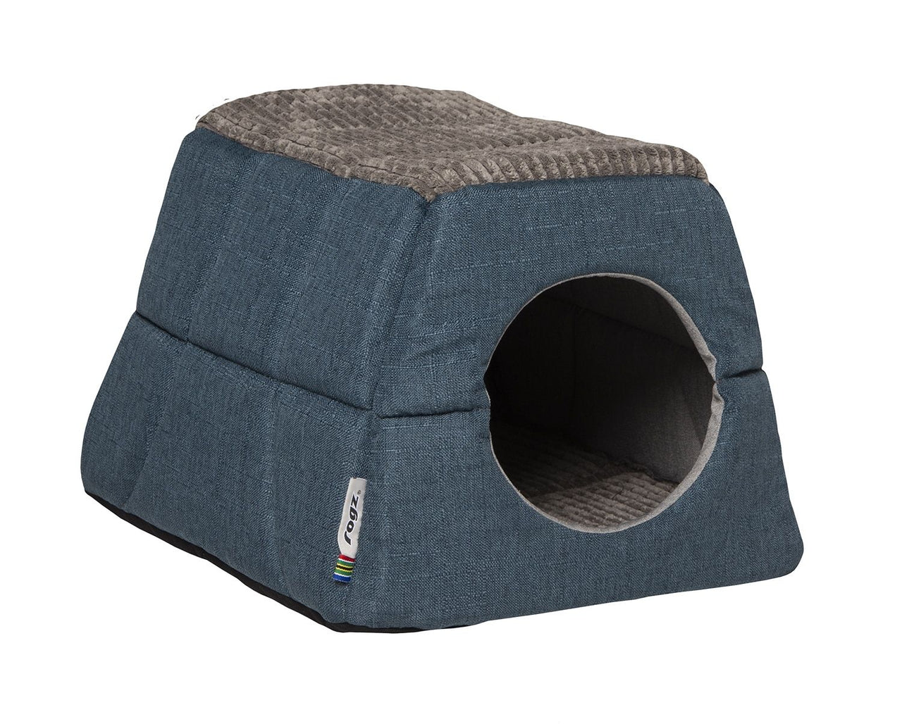 Rogz Oslo Igloo Pod Cat Bed - PETROL MEDIUM