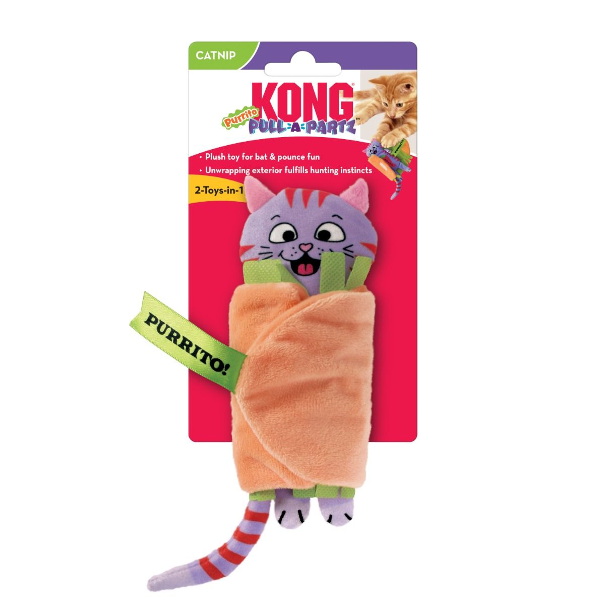 Kong Pull-A-Partz Purrito Cat Toy -