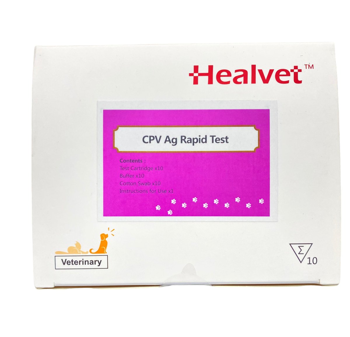 CPV-Ag 10 tests Healvet - Rapid test for Parvo in dogs