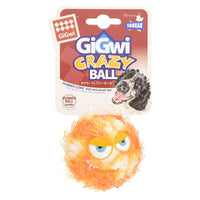 Thumbnail for Gigwi Crazy Plush and Rubber Ball Dog Toy with Squeaker – Medium