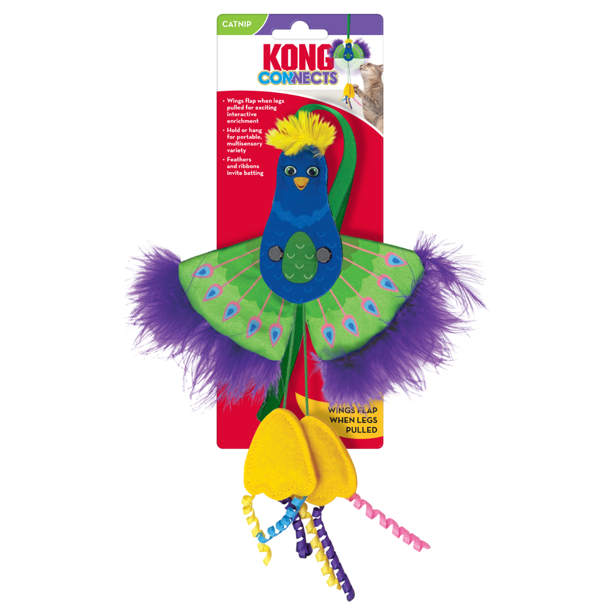 Kong Connects Peacock Feather Cat Toy -