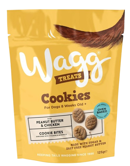 Wagg Cookies Peanut Butter & Banana Cookie Bites Oven Baked Dog Treats 125g - 125g