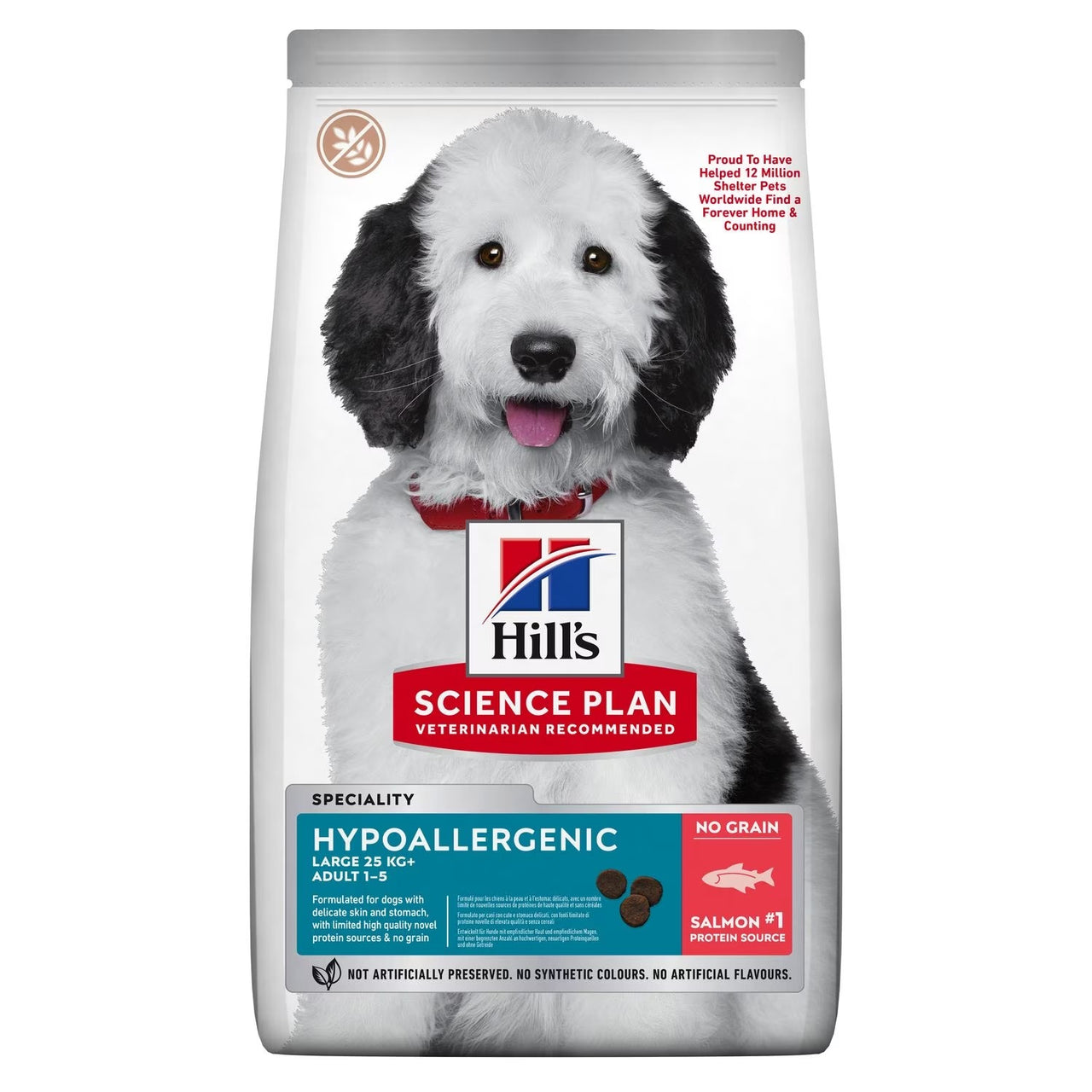 Hill’s Science Plan Hypoallergenic Large Breed Adult Dry Dog Food with Salmon (12kg)