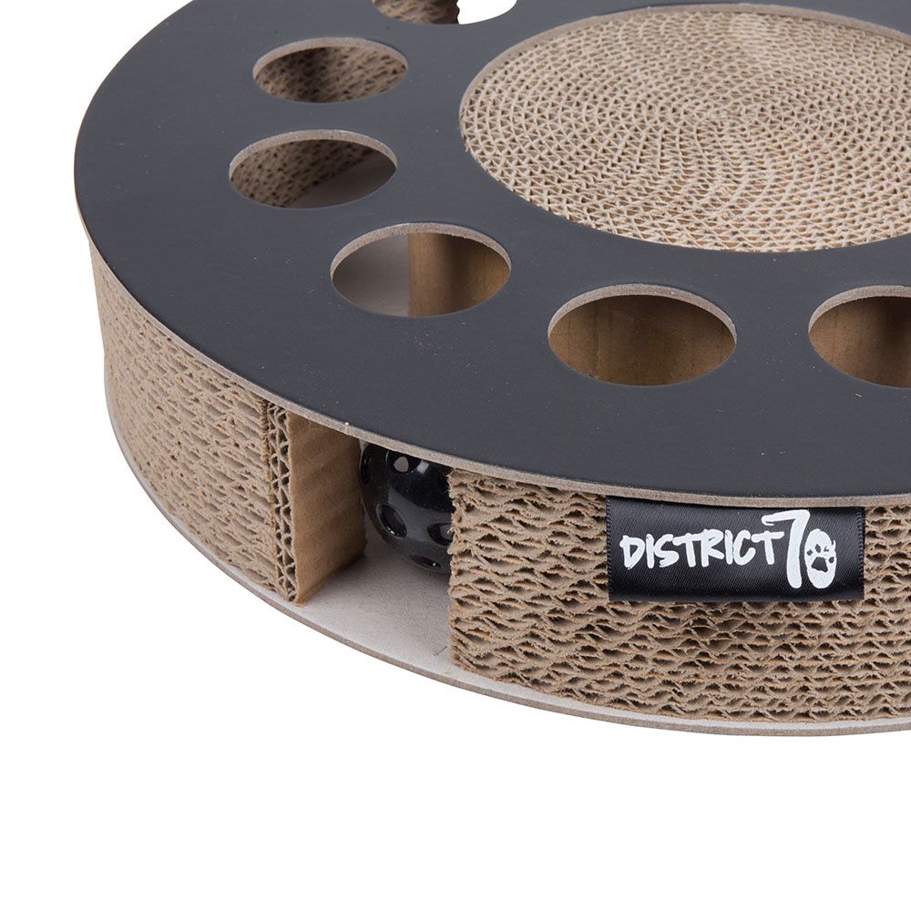 District 70 Whirl Cardboard Scratcher Cat Toy - BLACK