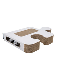 Thumbnail for District 70 Puzzle Cardboard Scratcher Cat Toy - WHITE