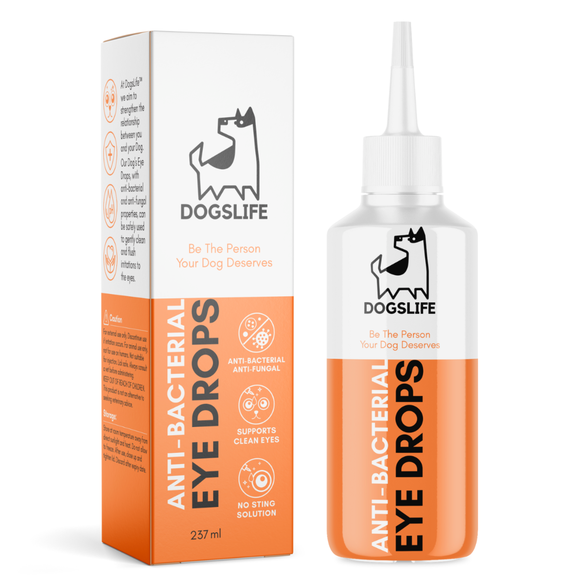 DogsLife Anti-Bacterial Eye Drops Dog 237ml - 237ml