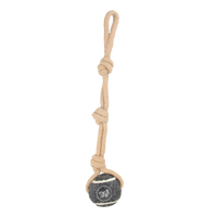 Thumbnail for Dog Tennis Ball Rope Toy Single Grey