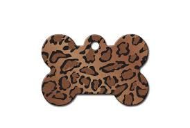 ID Tag - Bone Painted Leopard Print - Large