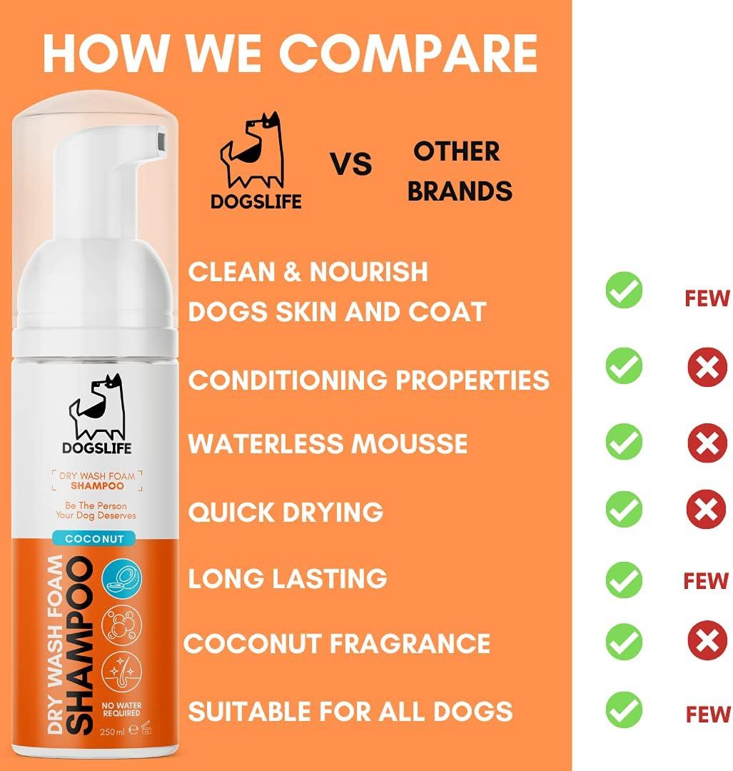 DogsLife Drywash Coconut Dog Shampoo 200ml - 200ml