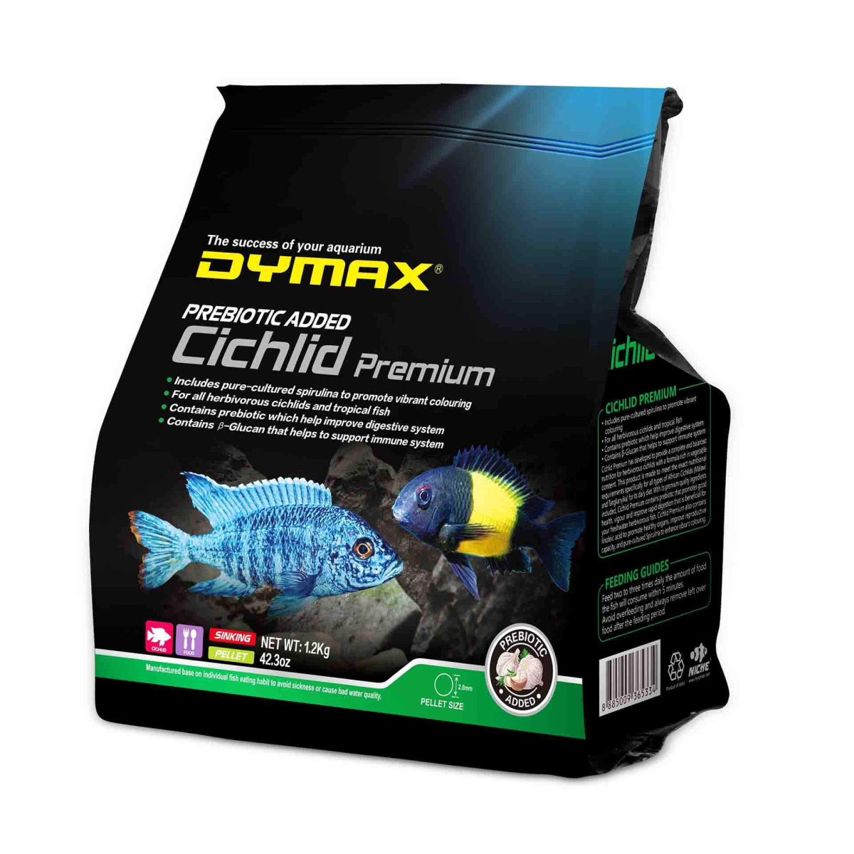 Dymax Cichlid Premium Sinking Pellet 1.2kg/4L