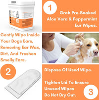 Thumbnail for DogsLife Ear Wipes Aloe Vera Dog 50pcs -