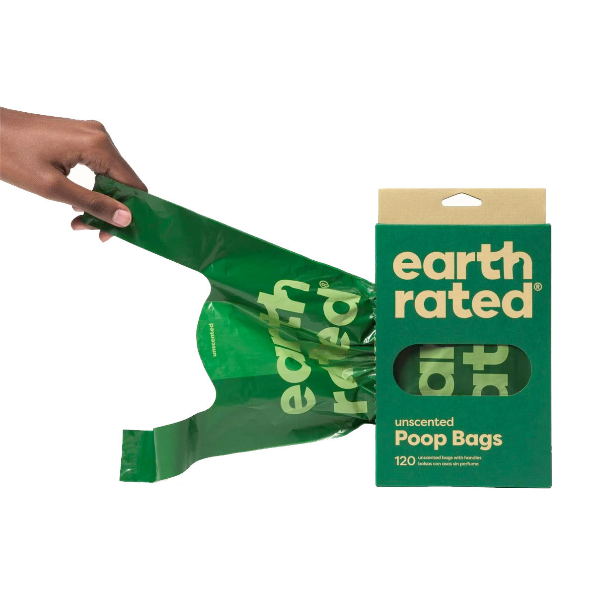 Earth Rated Easy-Tie Handle Poop Bags – 120 bags - Unscented