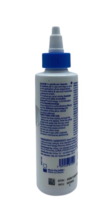 Epiotic Ear Cleaning Drops for Pets, 125 ml