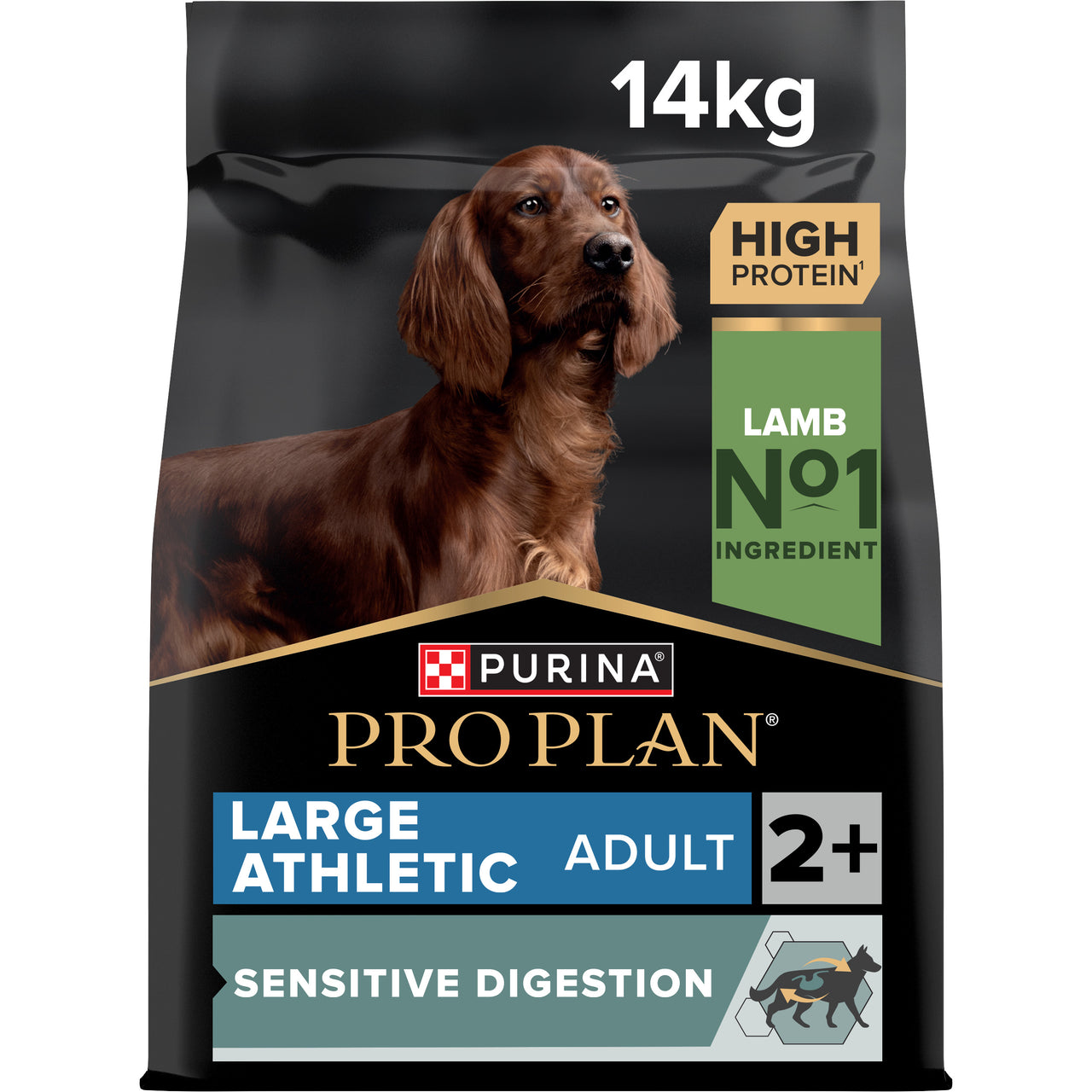 PRO PLAN LARGE ATHLETIC ADULT SENSITIVE DIGESTION, DRY DOG FOOD WITH LAMB, 14 KG