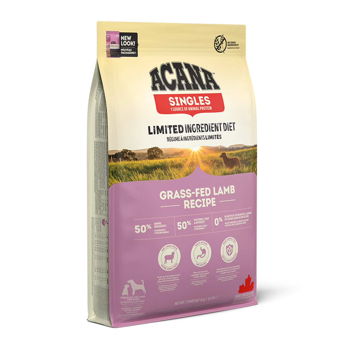 Acana Singles Limited Ingredient Diet Grass-Fed Lamb Recipe Dry Dog Food - 2kg