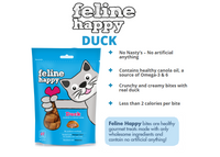 Thumbnail for Feline Happy Duck Crunchy & Creamy Cat Treats 60g - 60G