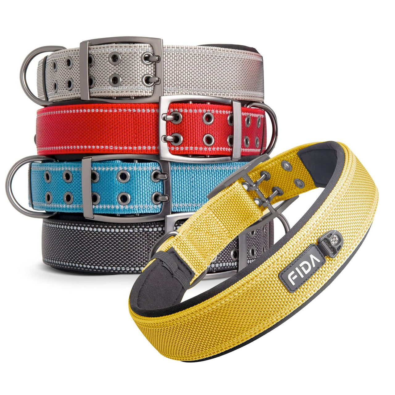 Fida Heavy Duty Dog Collar - Medium - blue