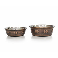 Thumbnail for Premium Bowl Fish Embossed – Antique Copper - 470 ML