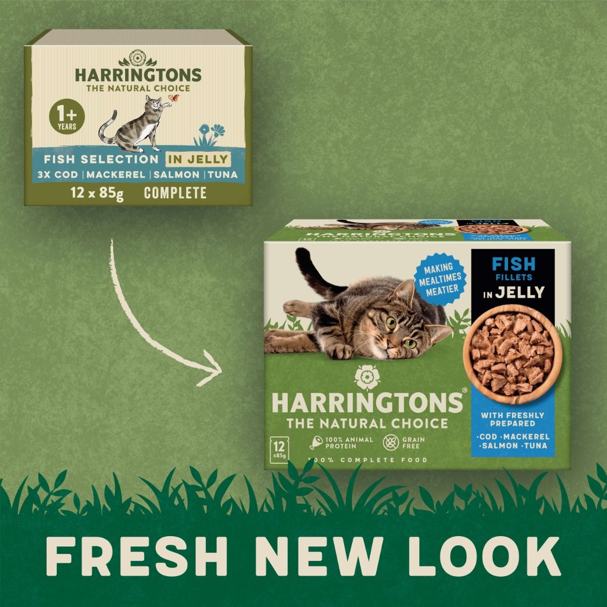 Harringtons Fish in Jelly Wet Cat Food Multipack  -