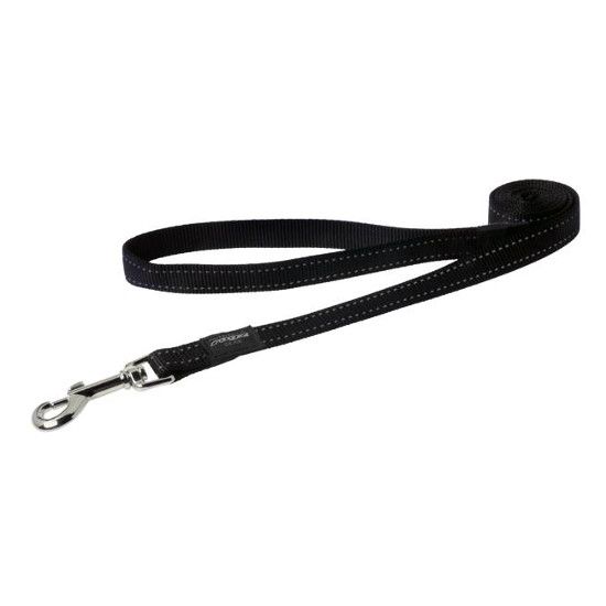 Rogz Utility Reflective Stitching Dog Leash - BLACK Large