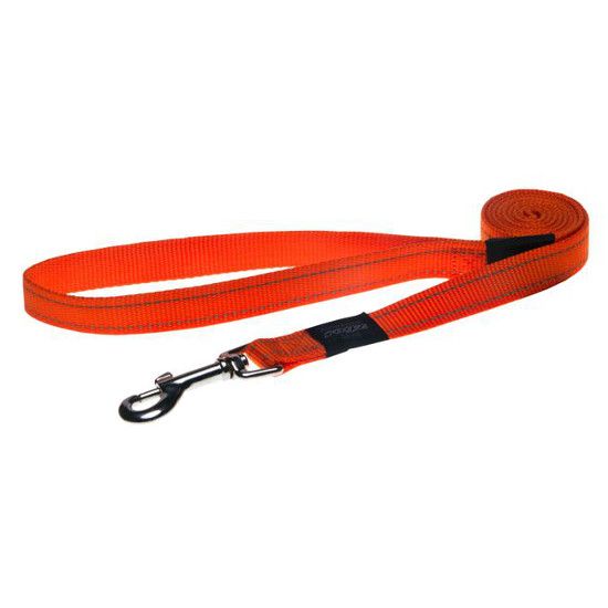 Rogz Utility Reflective Stitching Dog Leash - ORANGE Large