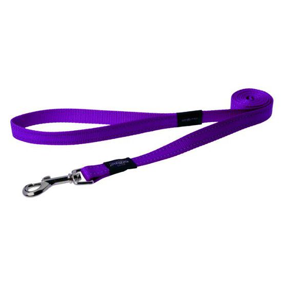 Rogz Utility Reflective Stitching Dog Leash - PURPLE Large