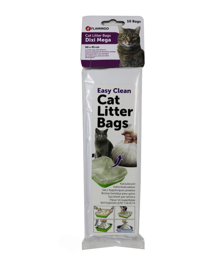 Flamingo Dixi Mega Easy Clean Cat Litter Bags 10pcs  - X-LARGE