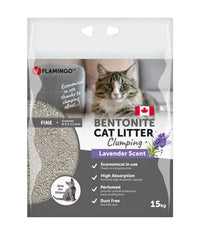 Thumbnail for Flamingo Bentonite Lavender Scent Clumping Cat Litter 15kg - 15KG