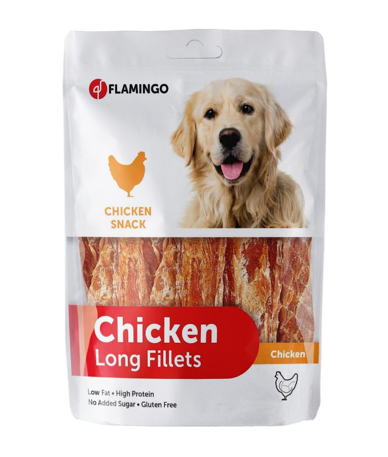 Flamingo Hapki Chicken Long Fillets Dog Treats 170g - OS