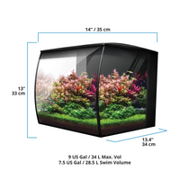 Fluval Flex 2.0 Aquarium Kit Black 34 L