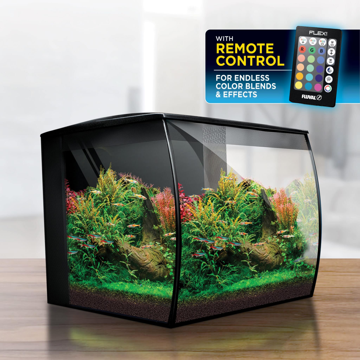 Fluval Flex 2.0 Aquarium Kit Black 57 L