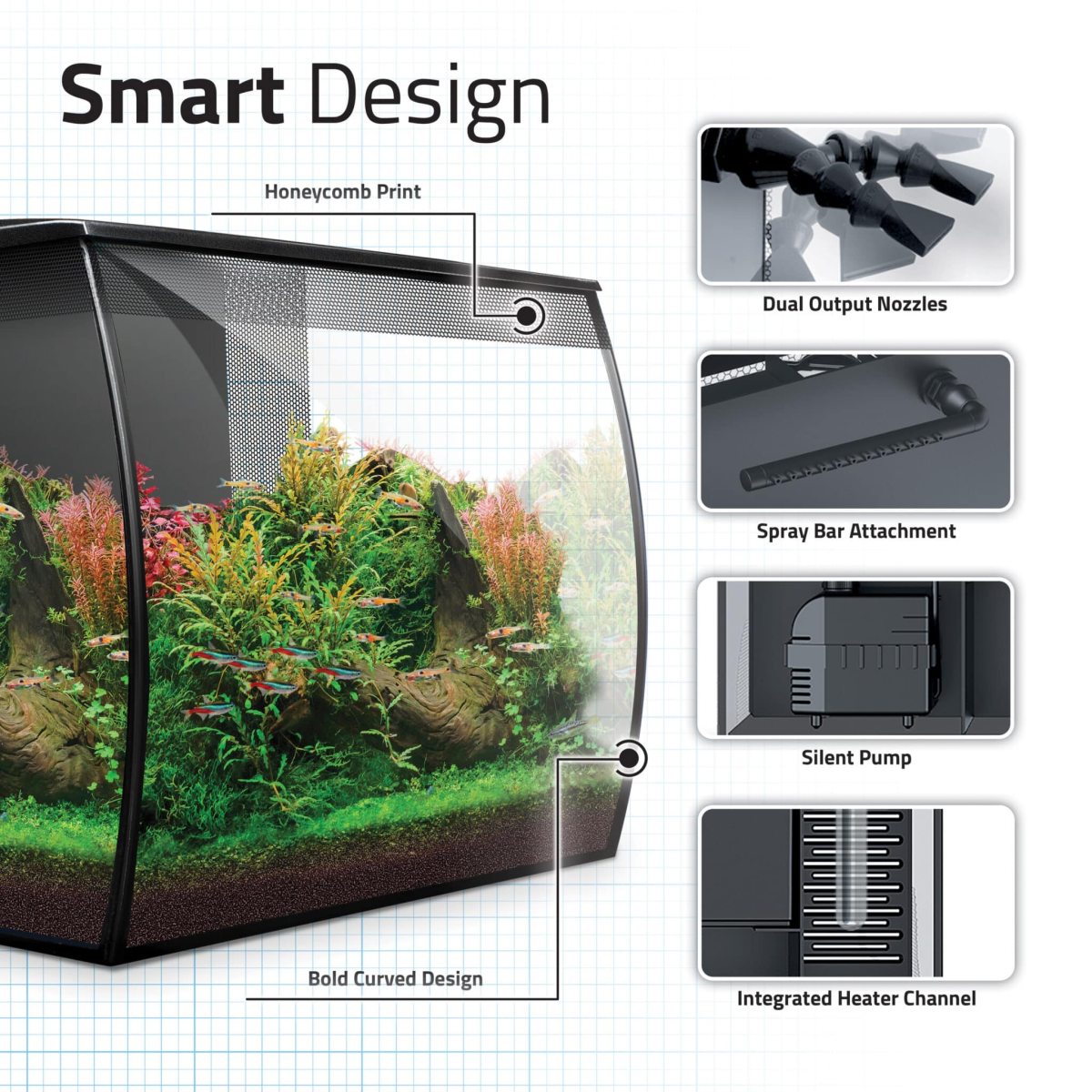 Fluval Flex 2.0 Aquarium Kit Black 57 L
