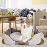 GiGwi Place Removable Cushion Luxury Dog Bed - Round - small - mustard