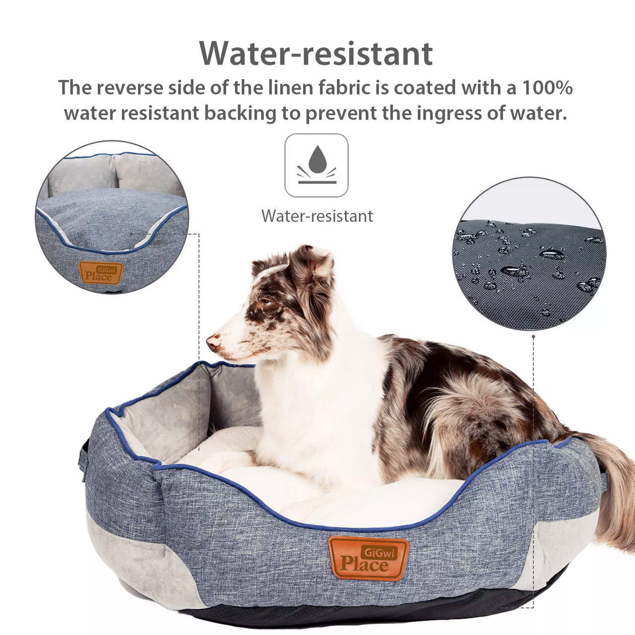GiGwi Place Removable Cushion Luxury Dog Bed - Round - small - mustard