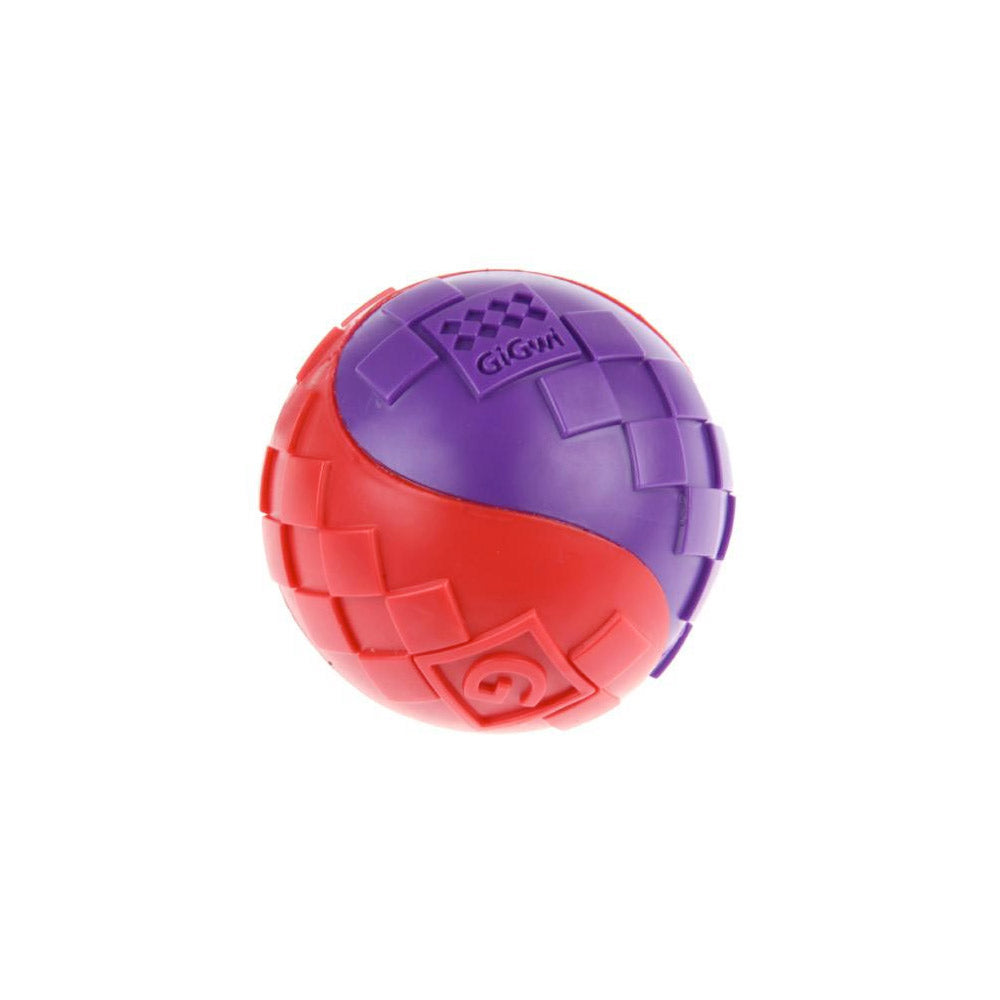 GiGwi Ball Red/Purple Squeaker Solid (Medium)