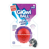 Thumbnail for GiGwi Ball Red/Purple Squeaker Solid (Medium)