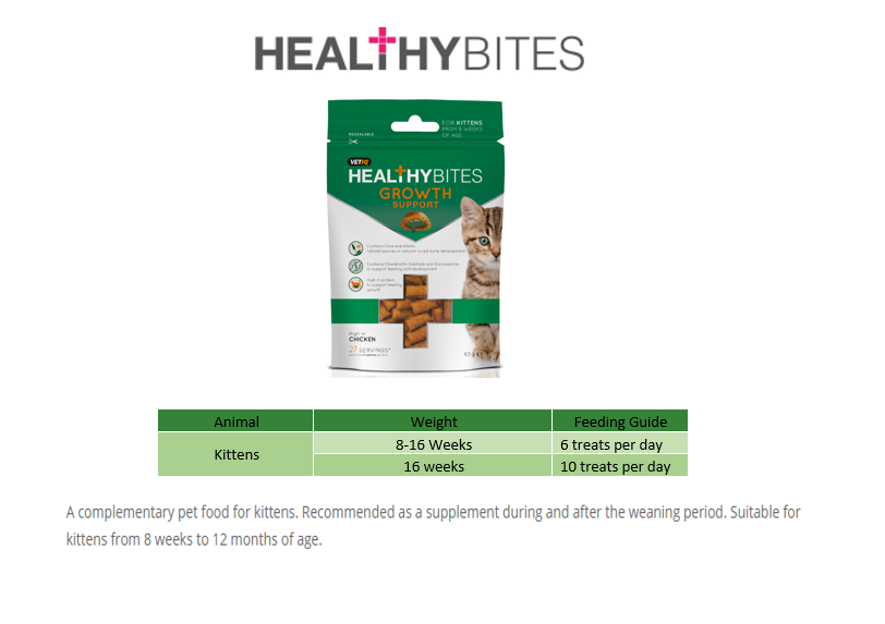 Healthy Bites Growth Support Kitten Treats 65g - 65G