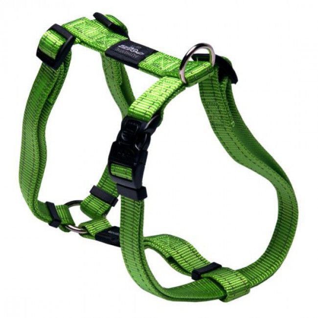 Rogz Utility Reflective Stitching Dog Harness - LIME Small