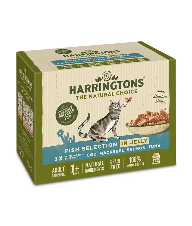 Harringtons Fish in Jelly Wet Cat Food Multipack  -