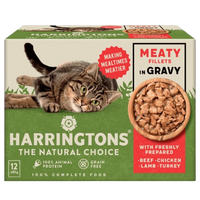 Harringtons Meat Fillets in Gravy Adult Wet Cat Food 12 x 85g Pouch
