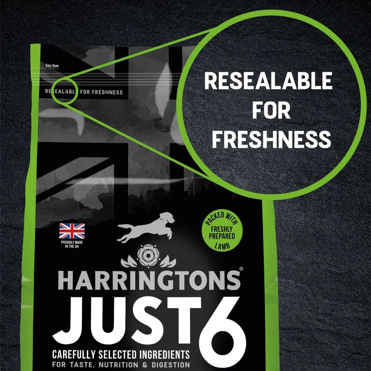 Harringtons Just 6 Lamb Grain Free Adult Dry Dog Food - 12KG