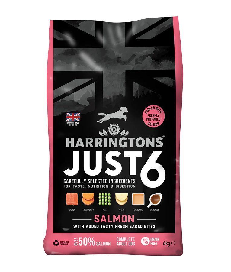 Harringtons Just 6 Salmon Grain Free Adult Dry Dog Food - 6kg