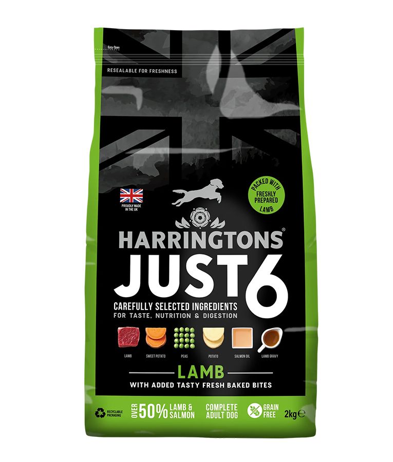 Harringtons Just 6 Lamb Grain Free Adult Dry Dog Food - 2KG