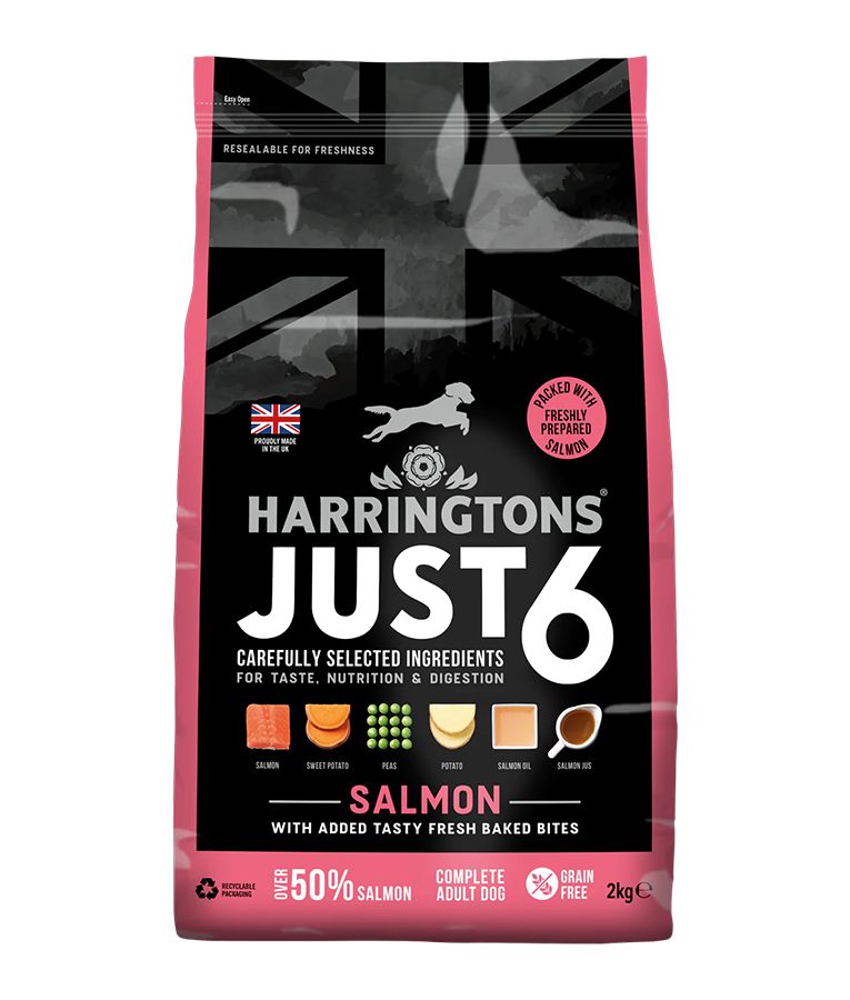 Harringtons Just 6 Salmon Grain Free Adult Dry Dog Food - 12KG